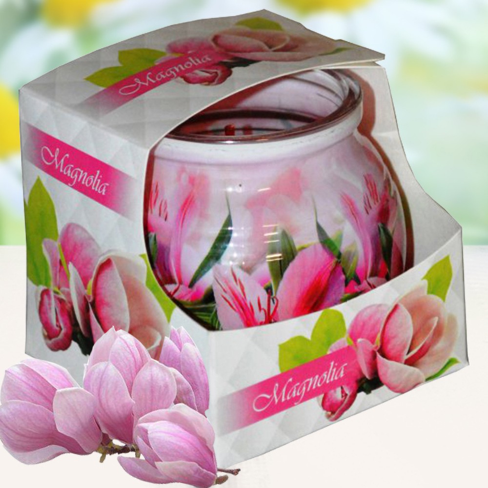 Ly nến thơm tinh dầu Admit Magnolia 85g QT01889 - hoa mộc lan, thơm phòng, thư giãn, khử mùi, không khói
