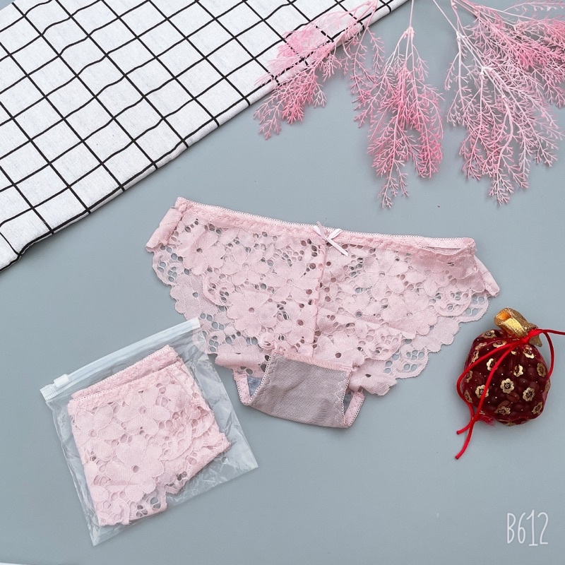 Quần lót ren cắt laze sexy cao cấp kèm túi zip