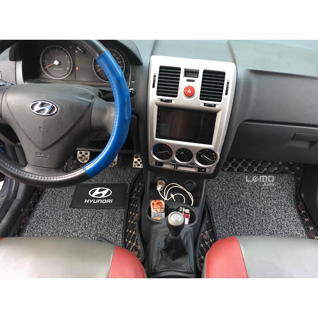 Thảm lót sàn ô tô 6D xe Hyundai Getz không mùi chống nước, trải kín sàn xe