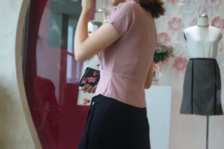 Áo Kiểu Phối Nơ Eo