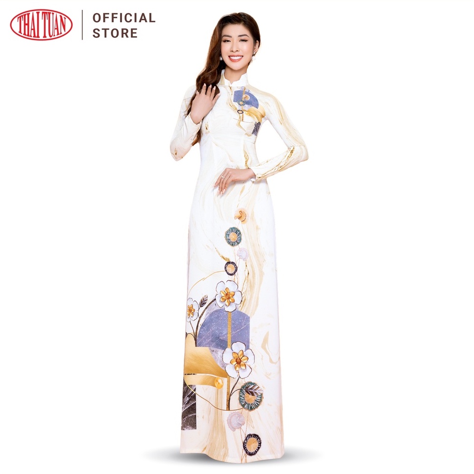 Vải Áo Dài Nữ Thái Tuấn In Họa Tiết Kháng Khuẩn ASBR533039TETE