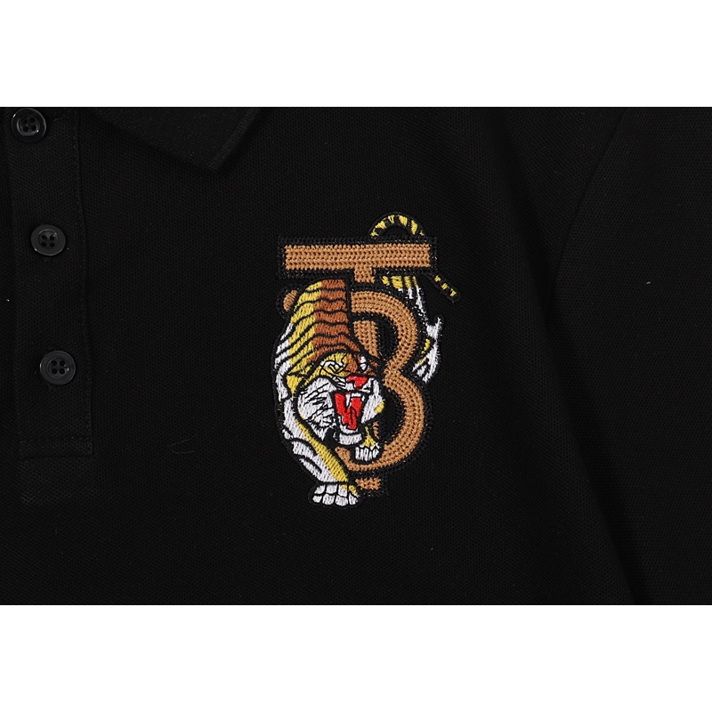 Áo Thun Polo Cotton Tay Ngắn Thêu Hình Hổ Thời Trang Thể Thao Unisex