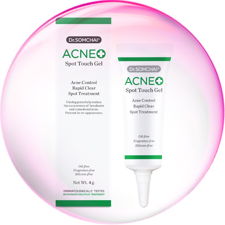 Kem Chấm Mụn Bọc Mụn Mũ Giảm Mụn Nhanh Chóng Dr.Somchai Acne Spot Touch Gel 4gr