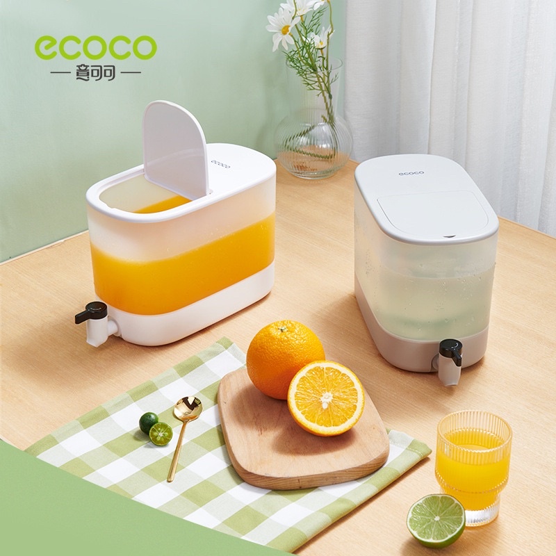 Bình nước tủ lạnh ECOCO 4L có vòi chịu nhiệt độ cao, đựng nước ép, trái cây cao cấp tiện dụng 2212