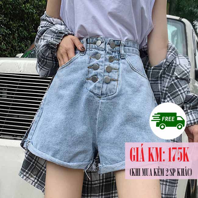 [Hàng có sẵn] Quần shorts jean nữ Ulzzang Quảng Châu QNJ94 | BigBuy360 - bigbuy360.vn