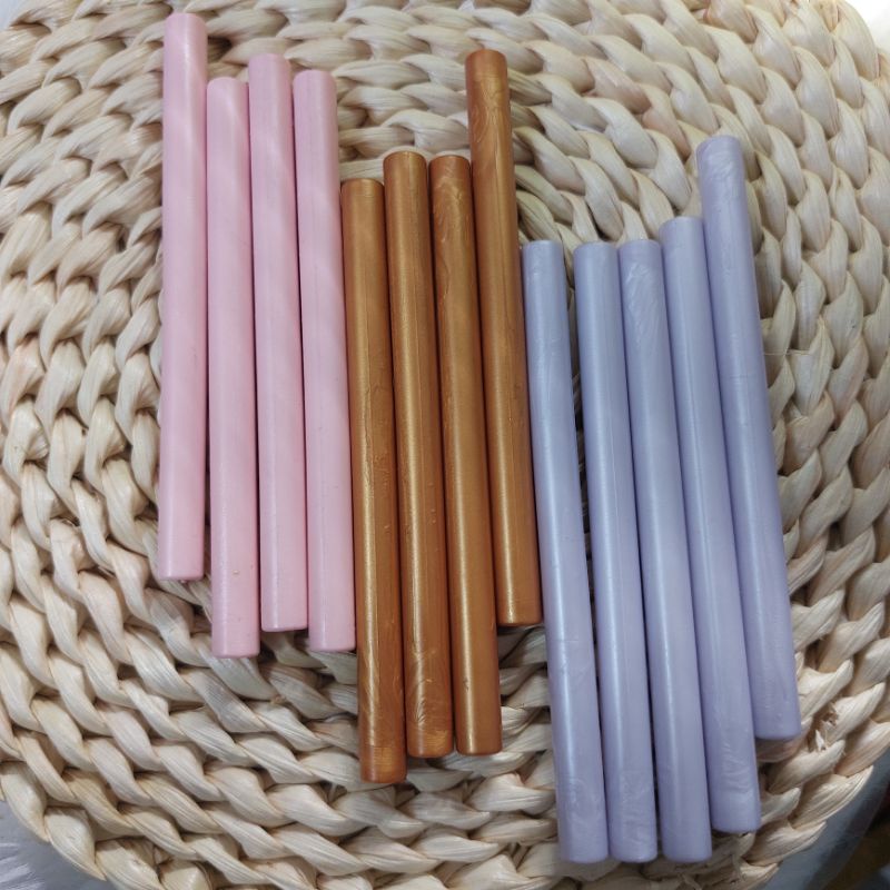 Thanh sáp tròn làm tem bằng súng bắn keo dài 10 cm nhiều màu| schepub handmade