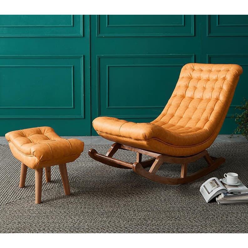 Ghế Poang bập bênh thư giãn an toàn cho cột sống màu nâu, đen, xanh