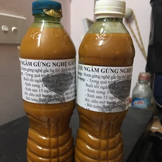 Gừng nghệ gấc 1 lít =2 chai bôi bụng chống rạn cho phụ nữ sau sinh