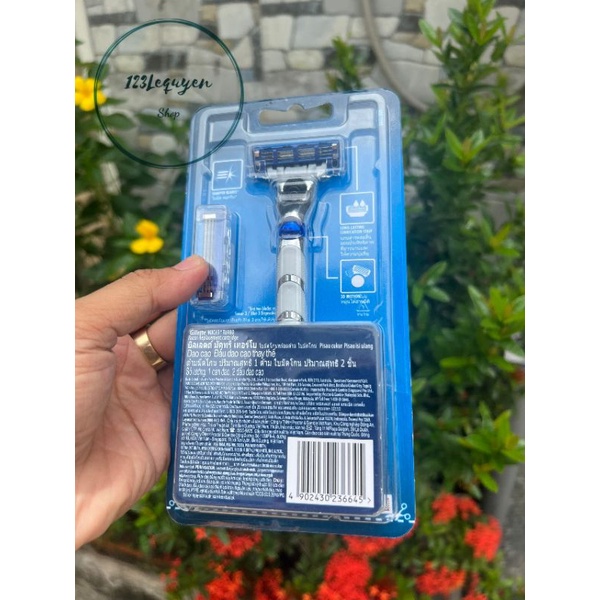 Dao cạo Gillette Mach 3 Turbo 3D 1 cán + 2 đầu lưỡi