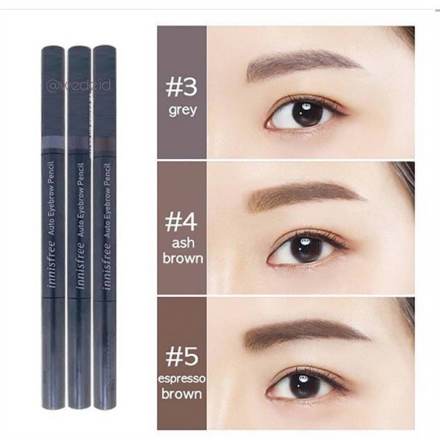 CHÌ KẺ MÀY 2 ĐẦU INNISFREE AUTO EYEBROW PENCIL MẪU ĐEN