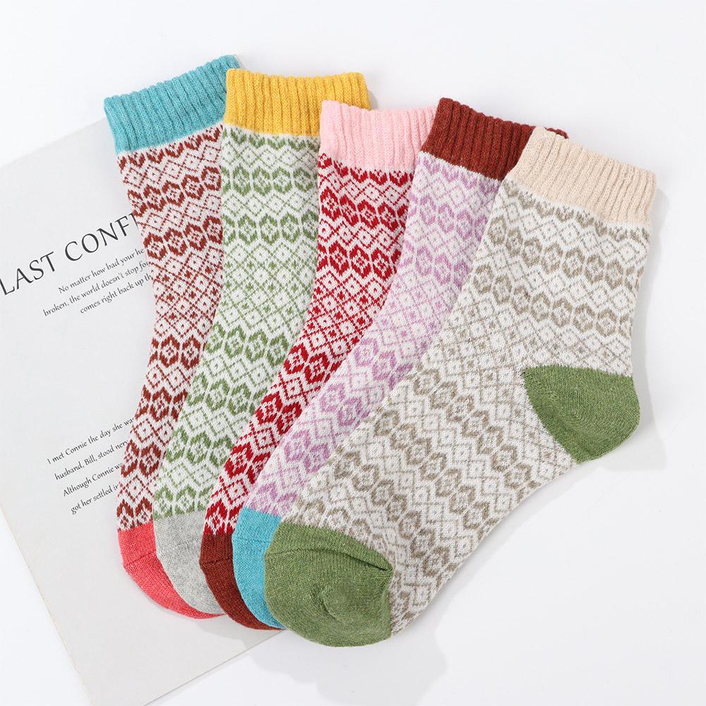 NIUYOU Set 5 Đôi Tất Giữ Nhiệt Mềm Mại Thoải Mái