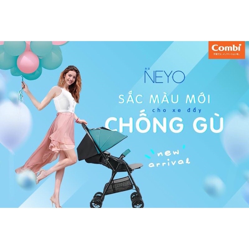 Xe đẩy Combi Neyo chống gù thế hệ mới chính hãng