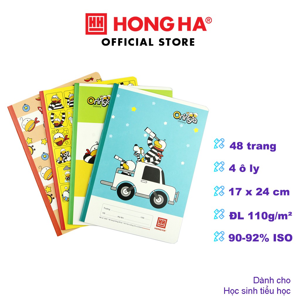 [Mã LIFEMALL995 giảm 10% đơn 99K] Vở 4 ô ly Hồng Hà 48 trang School (0560)