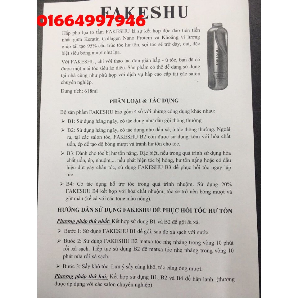 CHÍNH HÃNG HẤP PHỤC HỒI PHỦ LỤA TO TẰM FAKESHU 618ML | BigBuy360 - bigbuy360.vn