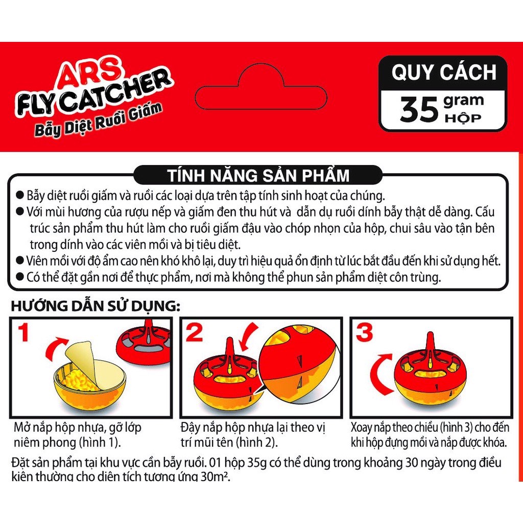 Bẫy Diệt Ruồi Giấm ARS FLY CATCHER 35g
