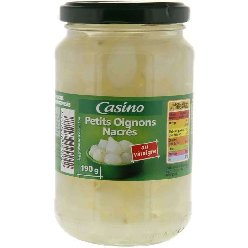 Hành Nhỏ Ngâm Giấm Casino 190g - Casino Petits Oignons Nacrés