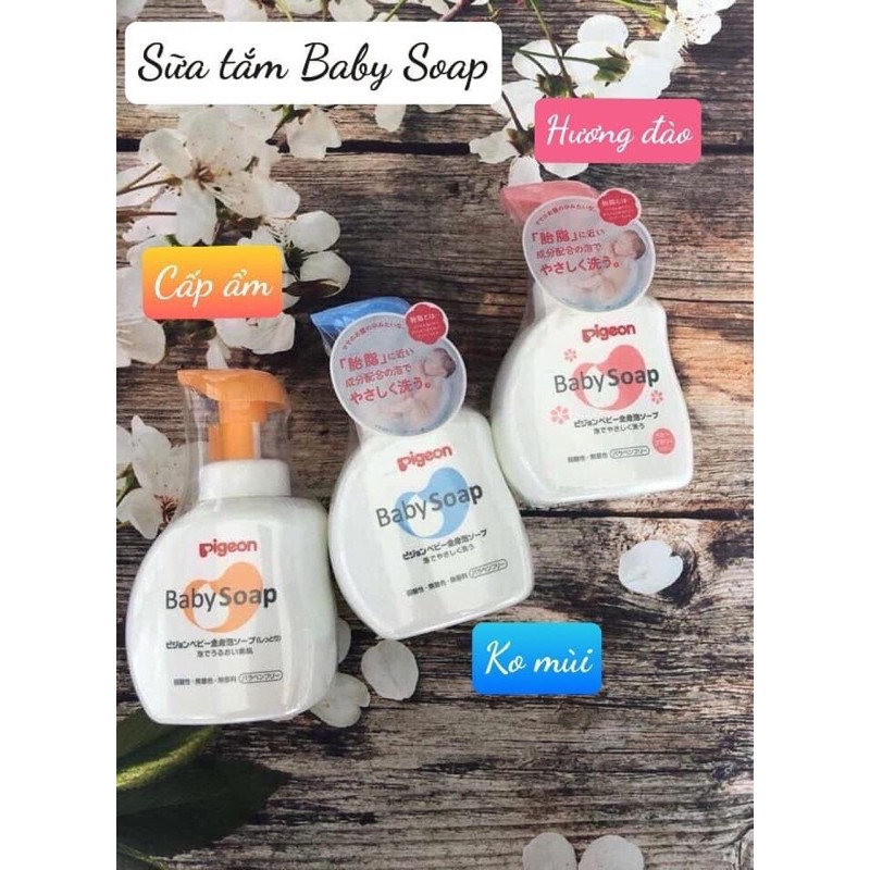 Sữa tắm gội Pigeon Baby Soap 500ml nội địa Nhật