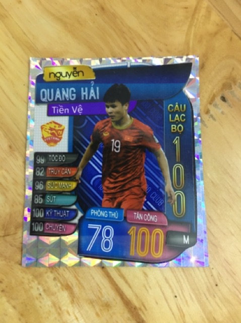 Thẻ Match Attax lắp lánh Cầu Thủ ĐTQG Việt Nam