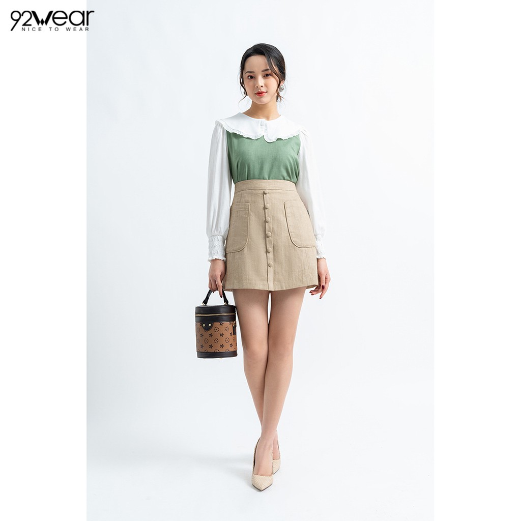Chân váy chữ A ngắn túi ốp 2 bên JAW0758 - 92WEAR | BigBuy360 - bigbuy360.vn