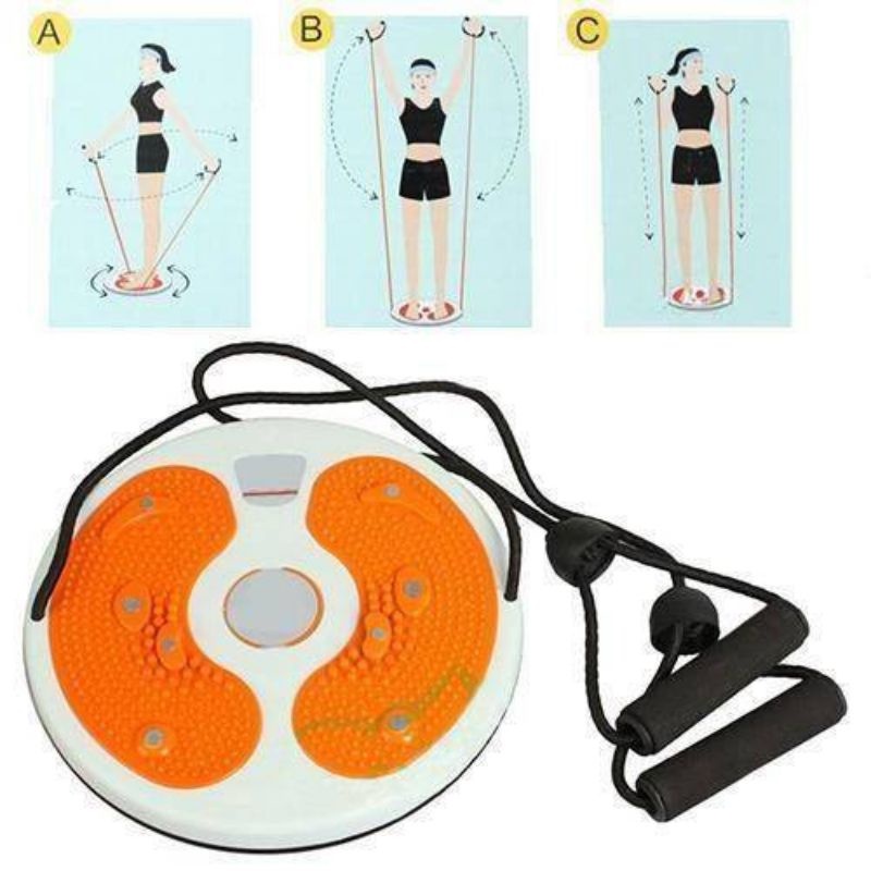 Đĩa xoay eo tập thể dục 360 độ có dây cân bằng cao cấp - Giảm mỡ bụng, giảm cân hiệu quả