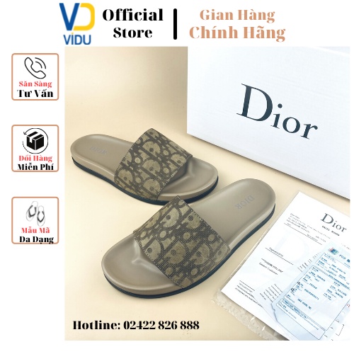 Dép nam thời trang DIOR ViDu 21108 màu vàng chống trơn trượt, đi êm chân