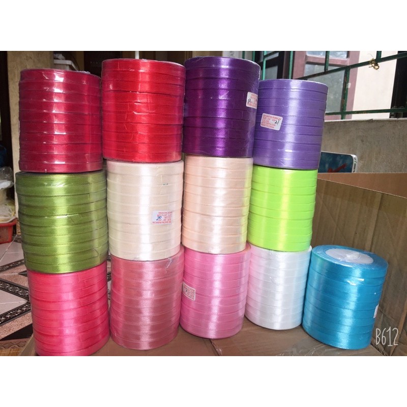 Ruy băng lụa trơn bản 1cm