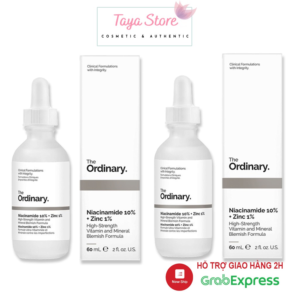 Serum The Ordinary Niacinamide 10% + Zinc 1% dịu tình trạng mụn 30ml Canada