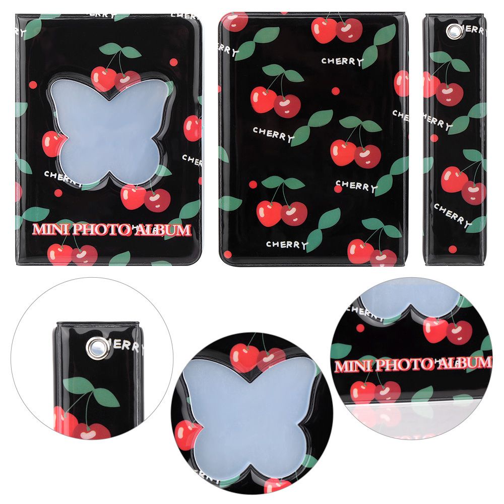 Album ảnh đóng gáy mini khoét lỗ rỗng hình trái tim tình yêu họa tiết hoạt hình dùng đựng danh thiếp/biên lai/hình ảnh