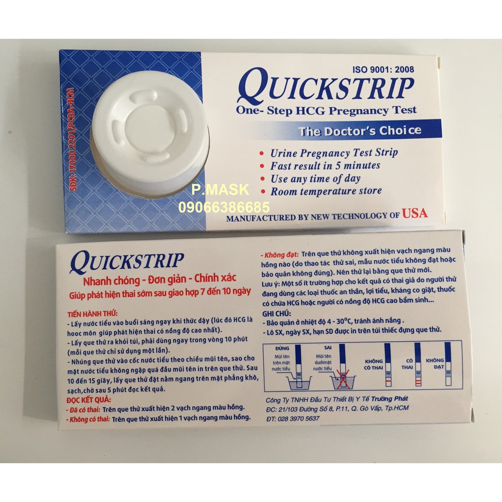 Que Thử Thai Quickstrip Combo 6 Que - Phát Hiện Thai Sớm