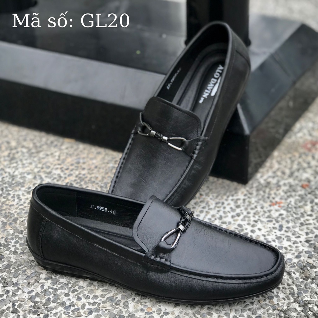 Giày lười nam Alo Davin Da Bò Cao Cấp GL20