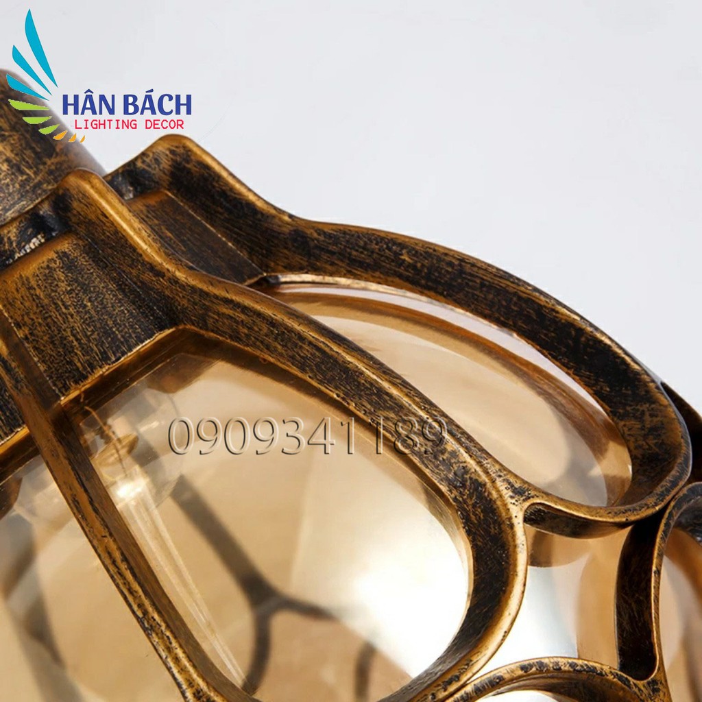 Đèn thả ngoài trời,đèn thả ban công,đèn thả mái hiên chống nước D23cm - KÈM BÓNG