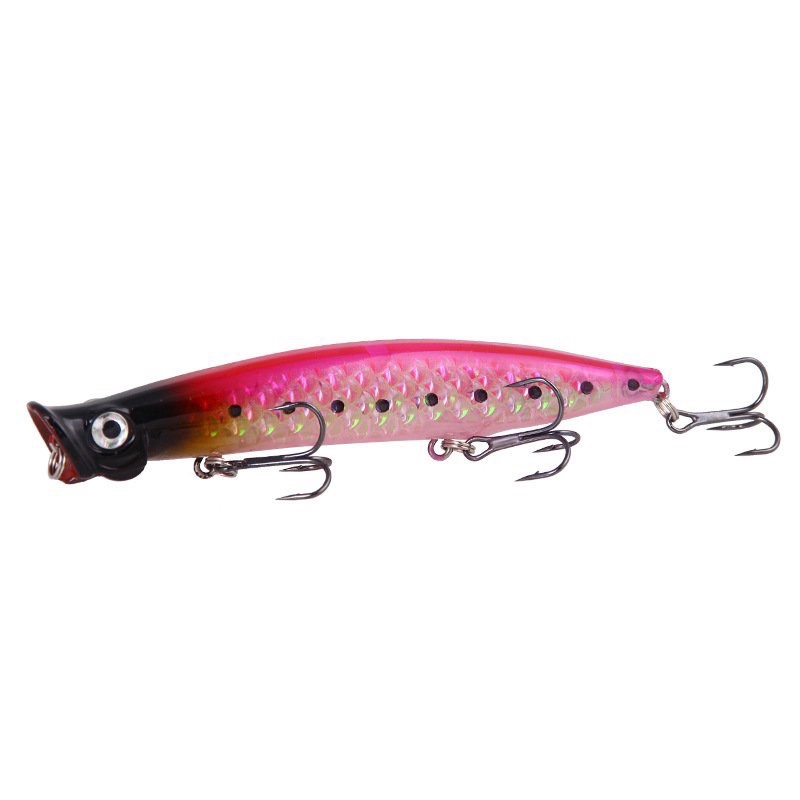 Mồi giả POPPER câu nổi mặt nước chuyên Chẽm, Vòn, Vược, Mú 11cm -13.2