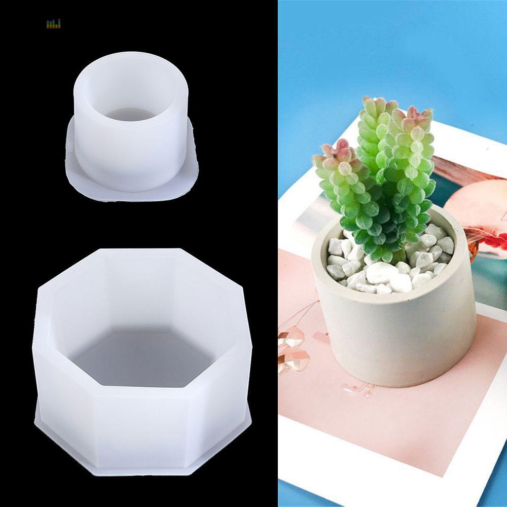 Khuôn silicone làm chậu hoa bằng resin epoxy diy trang trí nhà cửa
