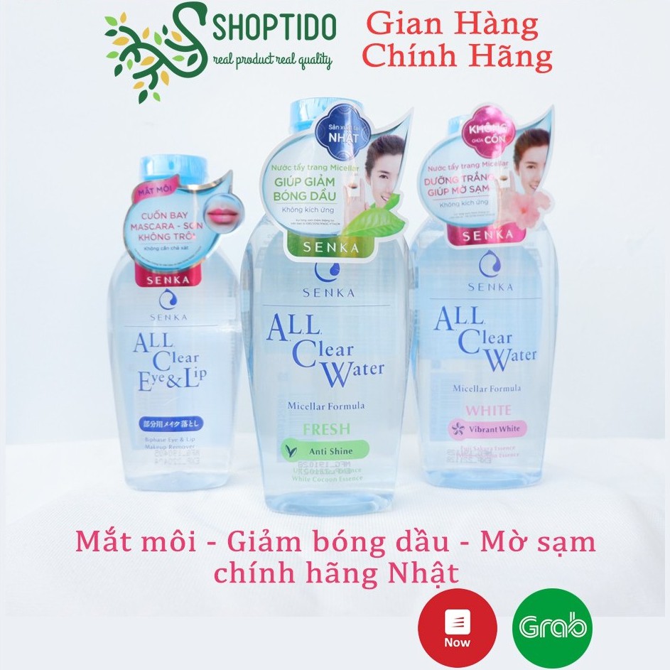 Nước tẩy trang Senka All Clear Water Micellar - Đủ loại chính hãng Nhật 70ml - 150ml - 230ml NPP Shoptido