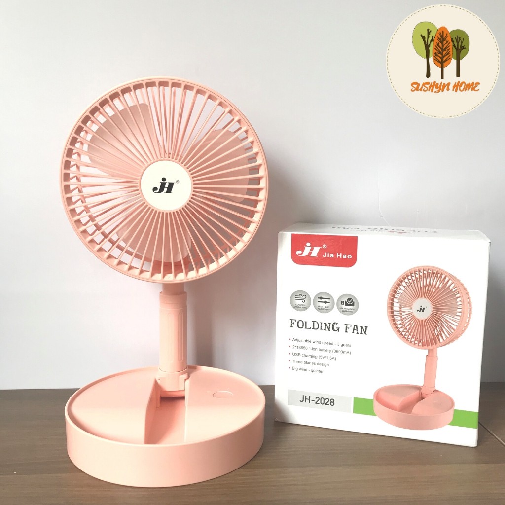 Quạt Tích Điện chữ H🍀FREE SHIP🍀Gấp Tròn Siêu Gọn🍀Chạy Êm, Dễ Vệ Sinh | BigBuy360 - bigbuy360.vn