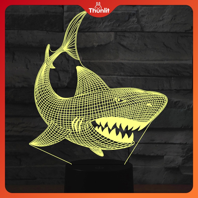 Đèn ngủ THUNLIT sạc usb hình cá mập độc đáo