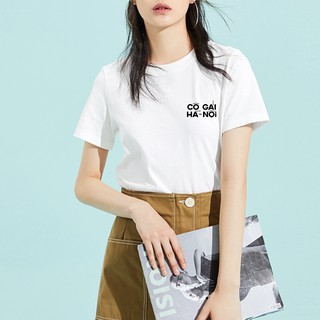 Áo phông ngắn tay Cô gái Hà Nội chất liệu cotton 100% co giãn 4 chiều - Chuẩn style Hà Nội