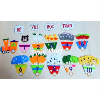 Bảng bé vui học toán mầm non
