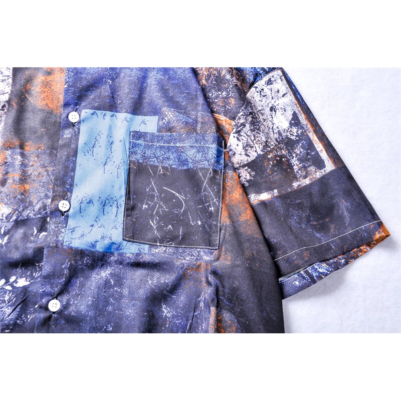 Áo sơ mi nam tay ngắn kiểu dáng retro thời trang phong cách | BigBuy360 - bigbuy360.vn