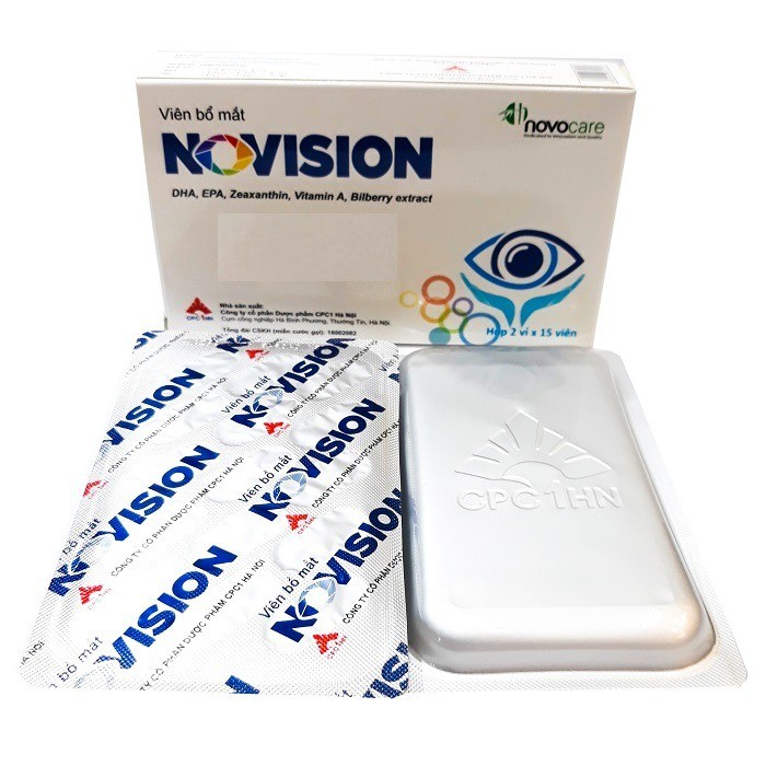 Bổ mắt Novision – Hỗ trợ tăng cường thị lực, giảm mỏi mắt, giúp sáng mắt, bảo vệ sức khỏe đôi mắt (hộp 30 viên)