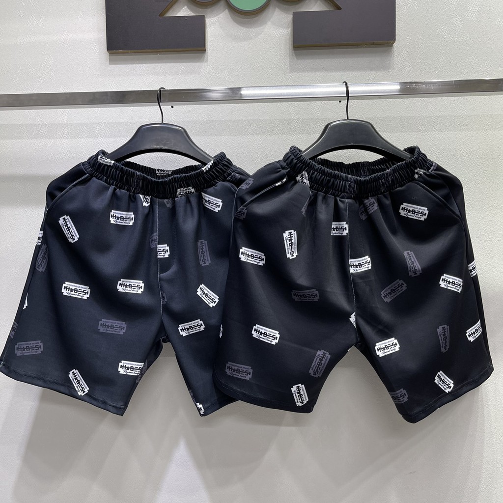 Quần Short thun Hades lưỡi lam MÀU ĐEN nam nữ Quần đùi vải cotton UNISEX Kun Shop | BigBuy360 - bigbuy360.vn
