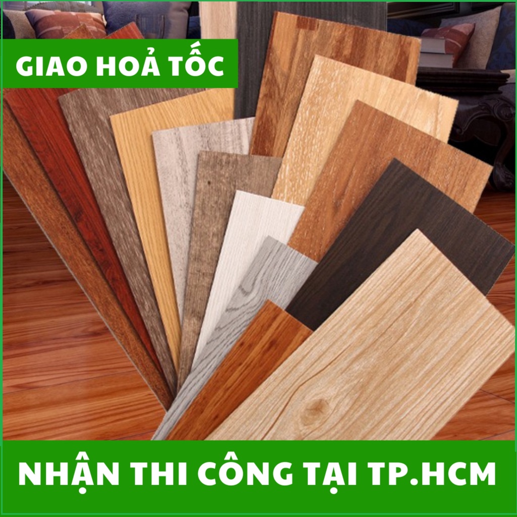 Sàn nhựa giả gỗ có keo sẵn 2mm bóc dán. Nhận thi công