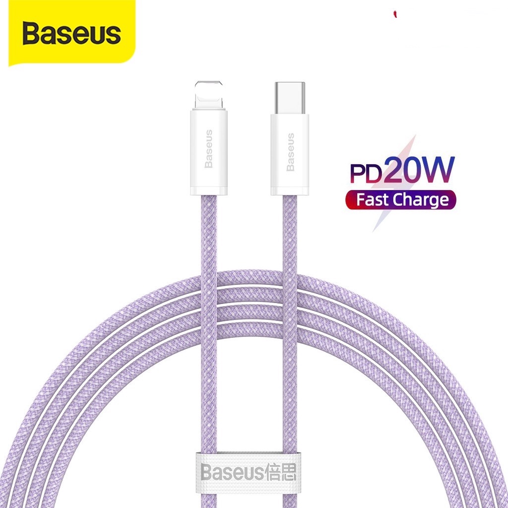 Dây Cáp Baseus PD 20W Nối Đầu USB-C Sang Đầu LL Sạc Nhanh Hỗ Trợ Truyền Dữ Liệu 480Mbps