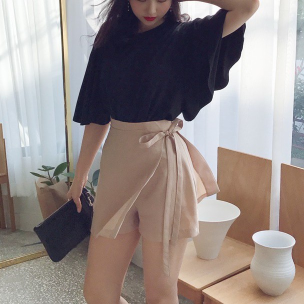 Váy Ulzzang Buộc Nơ Hông Dáng Chữ A | BigBuy360 - bigbuy360.vn