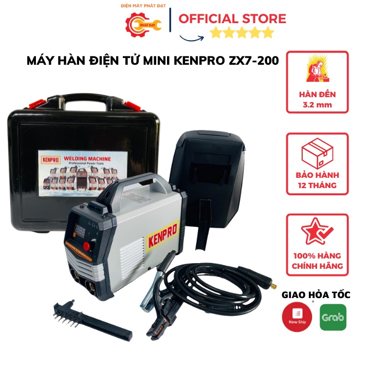 Máy Hàn Điện Tử Mini KENPRO ZX7-200-Hàn Đến Que 3 ly 2 Đầy Đủ Phụ Kiện-Bảo Hành 12 Tháng