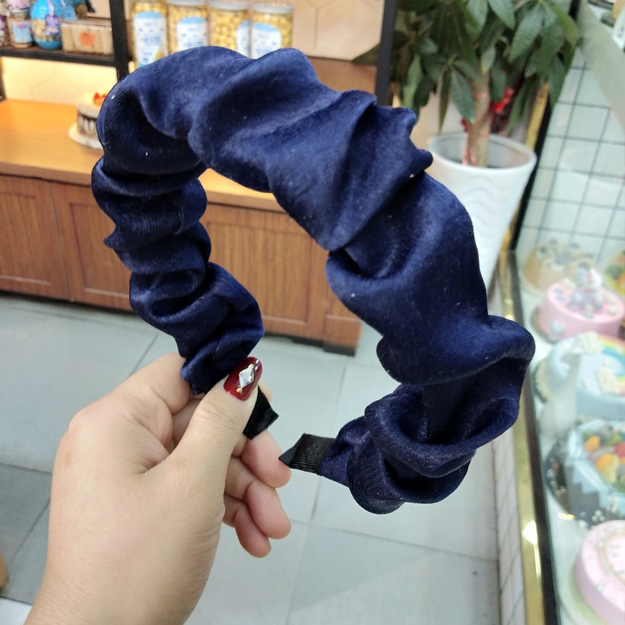 Băng đô vải nhung màu trơn phong cách thời trang Hàn