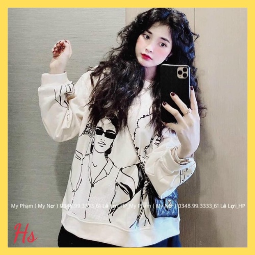 Áo Sweater cô gái sành điệu - Áo nỉ cotton nữ - MIUMIU CLOTHINGS