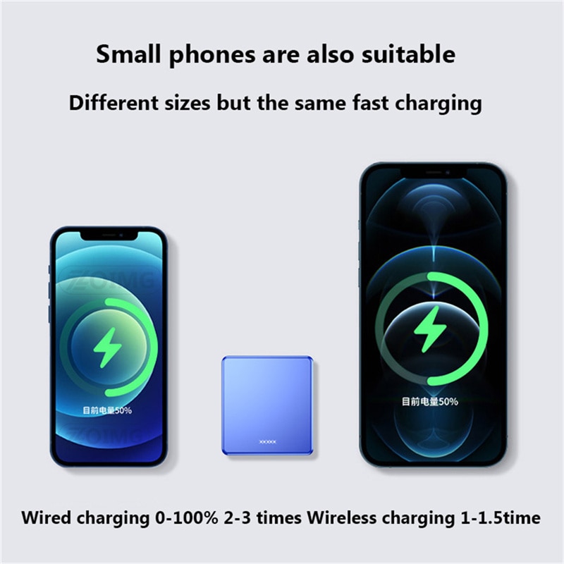 Sạc Dự Phòng ko dây 15w 10000mah Cho ĐT táo 12 12 Pro 12pro Max 12mini