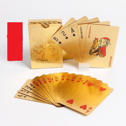 Bài Tây nhựa ánh kim, màu bài mạ vàng, bạc, hoa văn ca rô