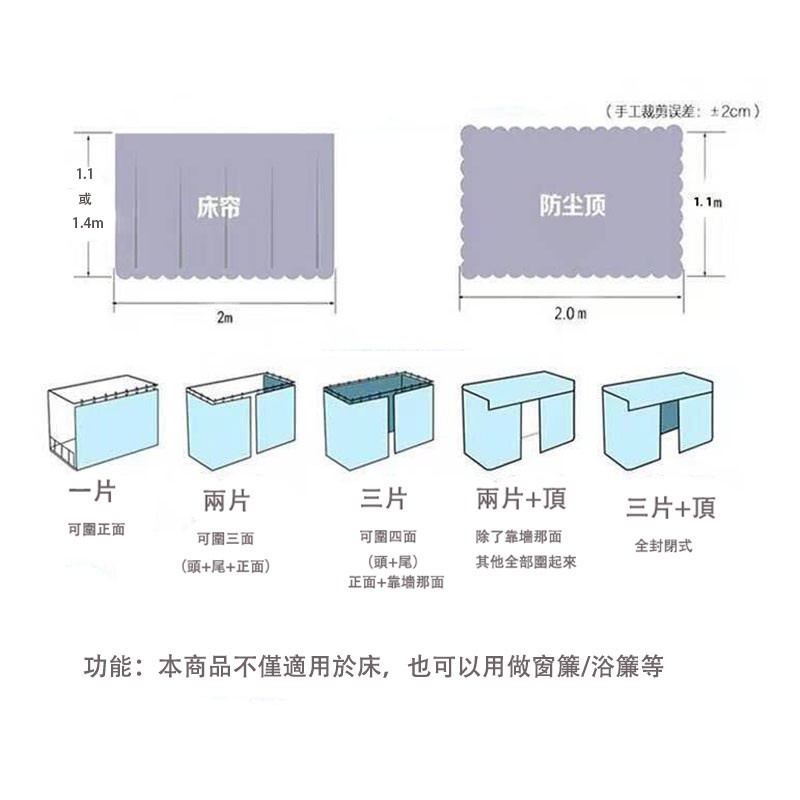 Rèm Che Giường Ngủ Chống Bụi Tiện Dụng Dành Cho Kí Túc Xá